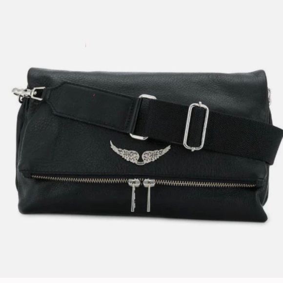 Zadig & Voltaire Black Crossbody Bag with Silver Accents - Picture 1 of 6